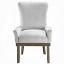 Gray Linen & Salvage Gray Arm Chair