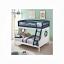 Navy Blue/White Twin/Full Bunk Bed