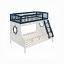 Navy Blue/White Twin/Full Bunk Bed