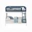 Navy Blue/White Twin/Full Bunk Bed