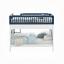 Navy Blue/White Twin/Full Bunk Bed