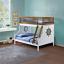 Oak/White Twin/Full Bunk Bed