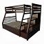 Espresso Twin/Full Bunk Bed /w Trundle and Storage Ladder
