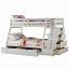 White Twin/Full Bunk Bed /w Trundle and Storage Ladder