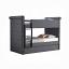 Gray Fabric Twin/Twin Bunk Bed w/ Trundle 