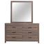 Barrel Oak Dresser with Mirror