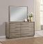 Taupe Oak Dresser with Mirror