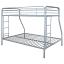 Glossy Silver Twin Over Full Bunk Bed