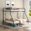 Glossy Black Twin Over Full Bunk Bed
