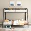 Glossy Black Twin Over Full Bunk Bed
