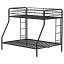 Glossy Black Twin Over Full Bunk Bed