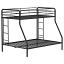 Glossy Black Twin Over Full Bunk Bed