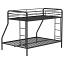 Glossy Black Twin Over Full Bunk Bed
