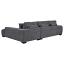 Charcoal Grey Sectional Chaise Sofa
