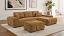 Amber Sectional Chaise Sofa with Ottoman