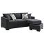 Dark Grey Sectional Chaise Sofa