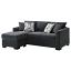 Dark Grey Sectional Chaise Sofa