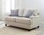 Light Grey and Blue Loveseat