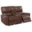Saddle Brown Reclining Loveseat