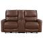 Saddle Brown Reclining Loveseat