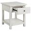Distressed White 1-drawer End Table