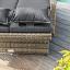 Brown Wicker/Dark Gray Cushion
