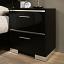 Black/Chrome Night Stand