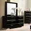 Black/Chrome Dresser with Mirror