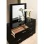 Black/Chrome Dresser with Mirror