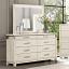 Weathered Gray Dresser with Mirror