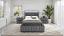 Dark Gray Bed with 2 Nightstands