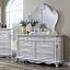 White Bed Dresser with Mirror