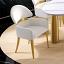 White/Matte Gold Arm Chair