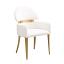 White/Matte Gold Arm Chair