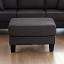 Dark Gray Storage Ottoman