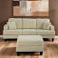Beige Sofa with Storage Ottomen