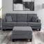 Dark Gray Sofa with Storage Ottomen