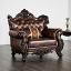 Dark Cherry/Brown Chair