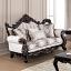Dark Cherry/Beige Loveseat 