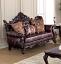 Dark Cherry/Brown Loveseat 
