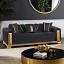 Black/Gold Sofa