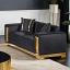 Black/Gold Loveseat 