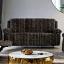 Brown Manual Reclining Sofa