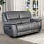 Dark Gray Loveseat Manual Recliner