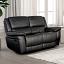 Black Loveseat Manual Recliner