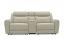 Light Gray Manual Recliner Loveseat w/ Console