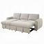 Beige Boucle Sectional Sofa