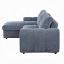 Blue Boucle Sectional Sofa