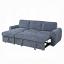 Blue Boucle Sectional Sofa