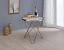 Frosted Glass Top/Champagne End Table